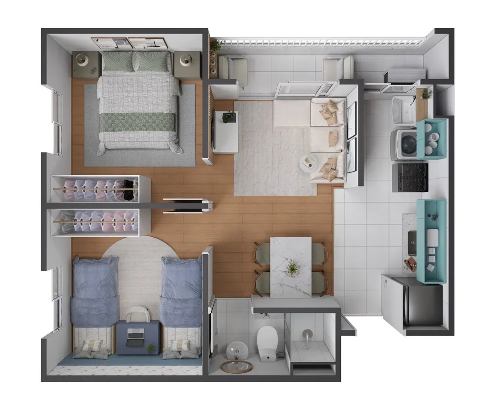 Apartamento, 2 quartos, 43 m² - Foto 5