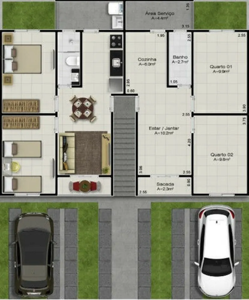 Apartamento, 2 quartos, 56 m² - Foto 7