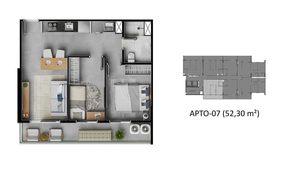 Apartamento, 2 quartos, 52 m² - Foto 5