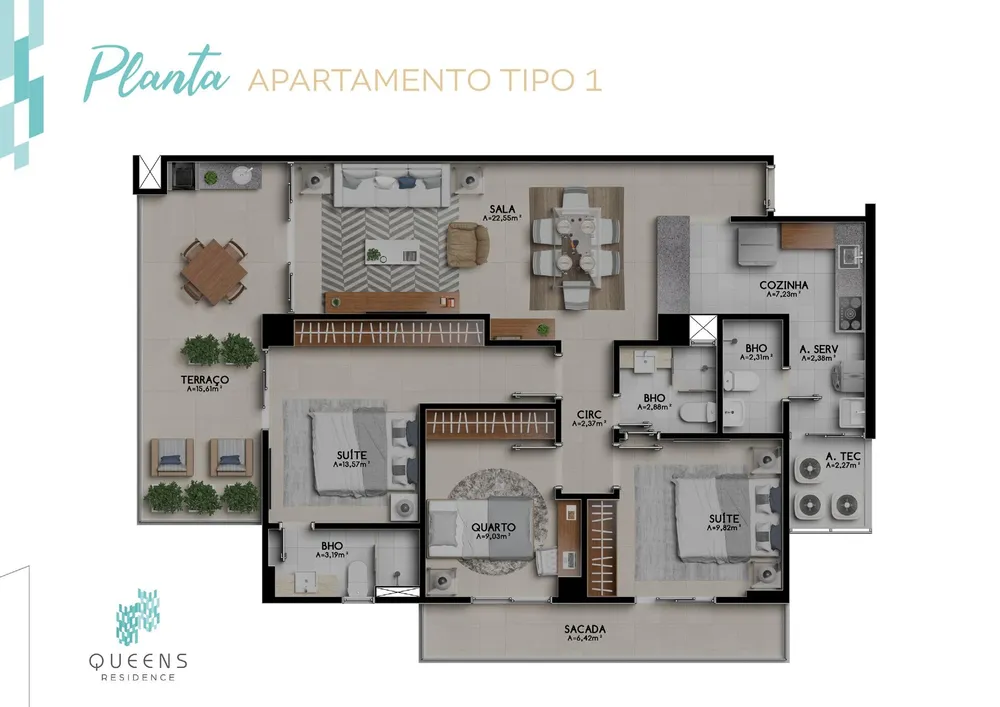 Apartamento, 3 quartos, 112 m² - Foto 5