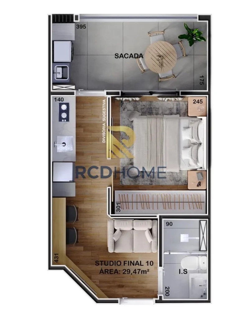 Apartamento, 1 quarto, 28 m² - Foto 3