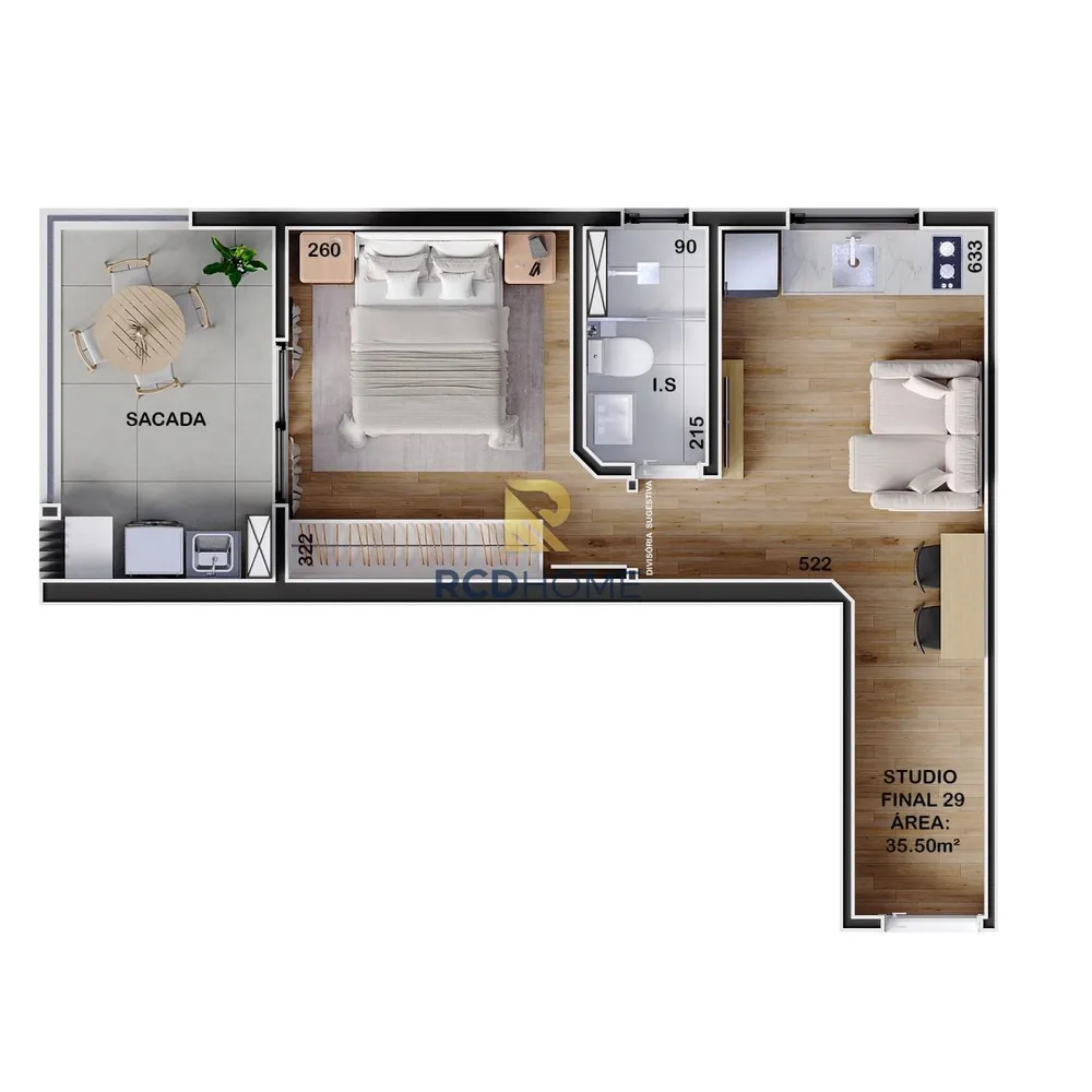 Apartamento, 1 quarto, 28 m² - Foto 3