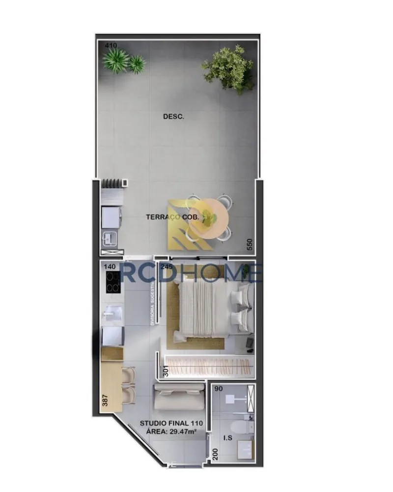 Apartamento, 1 quarto, 28 m² - Foto 9