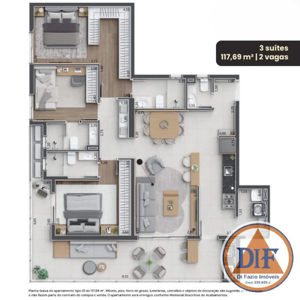 Apartamento, 2 quartos, 80 m² - Foto 2