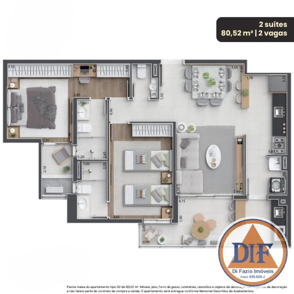 Apartamento, 2 quartos, 80 m² - Foto 4