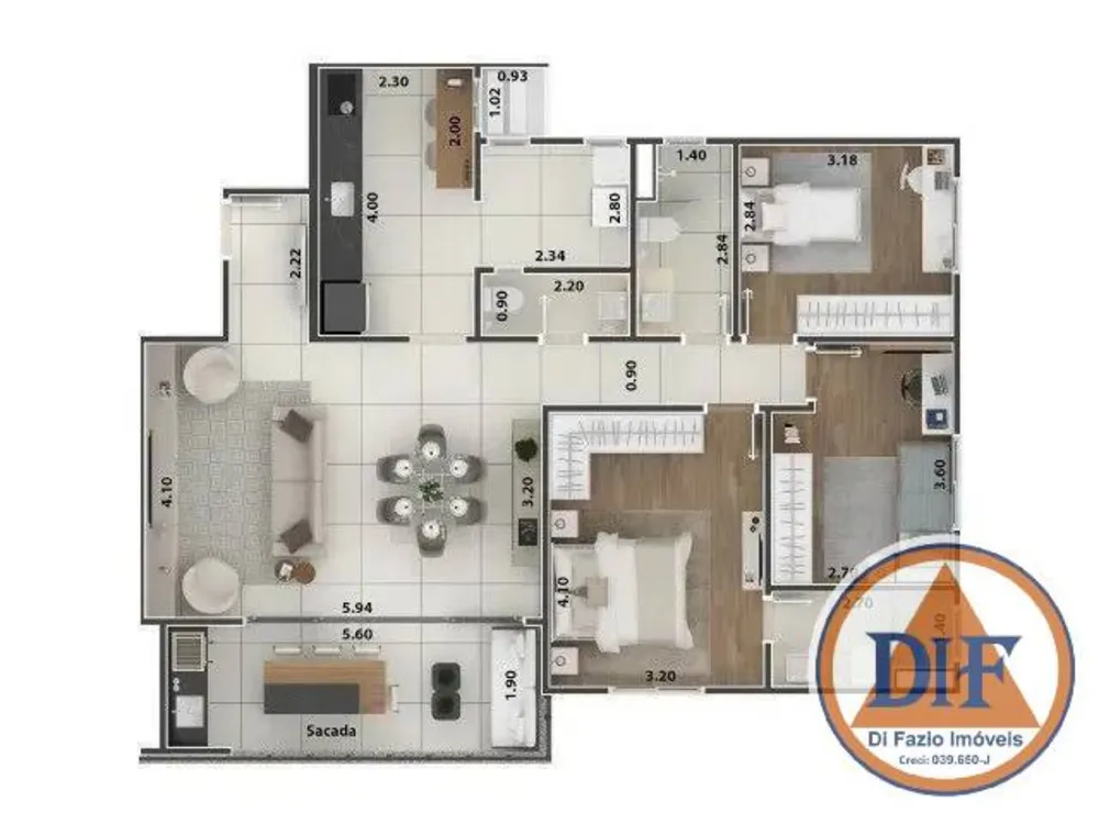 Apartamento, 3 quartos, 109 m² - Foto 2