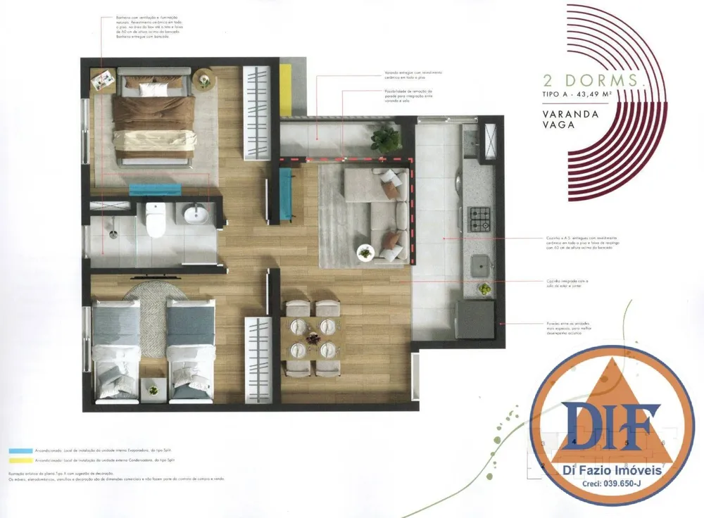 Apartamento, 2 quartos, 43 m² - Foto 15