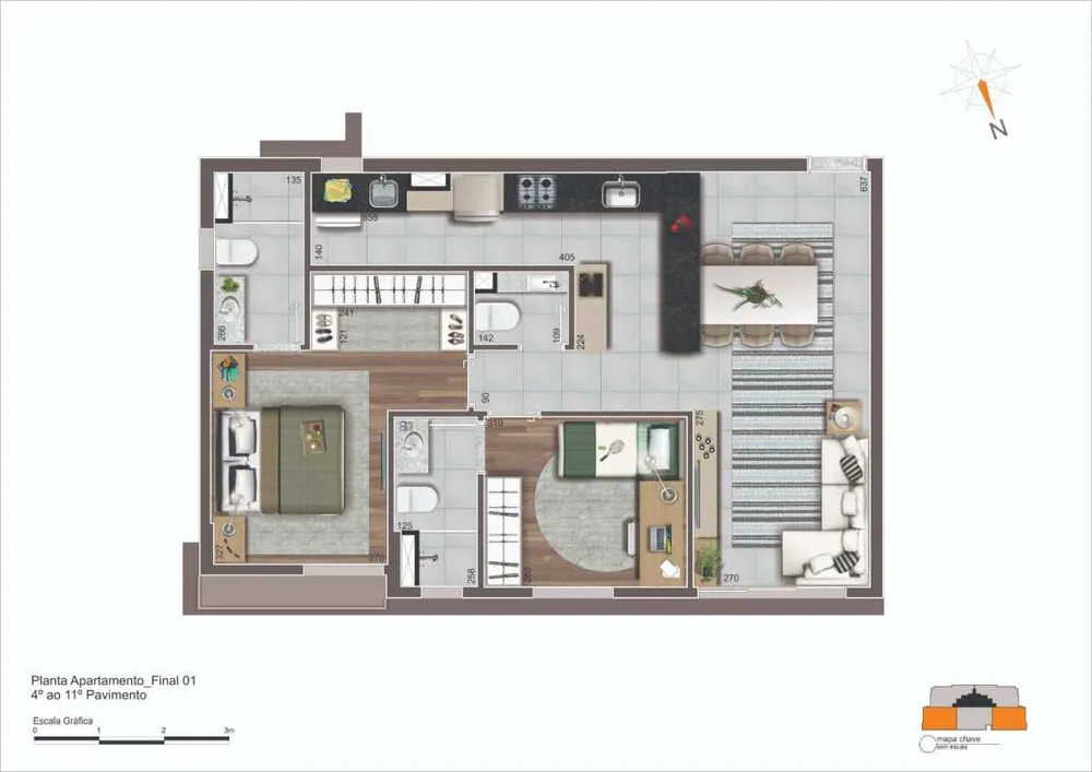 Apartamento, 2 quartos, 67 m² - Foto 2