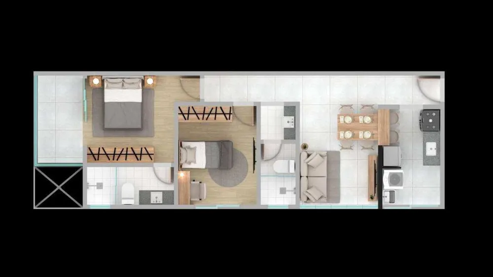Apartamento, 58 m² - Foto 1