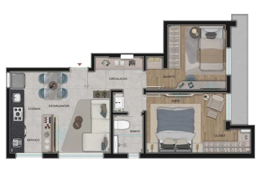 Apartamento, 2 quartos, 49 m² - Foto 1