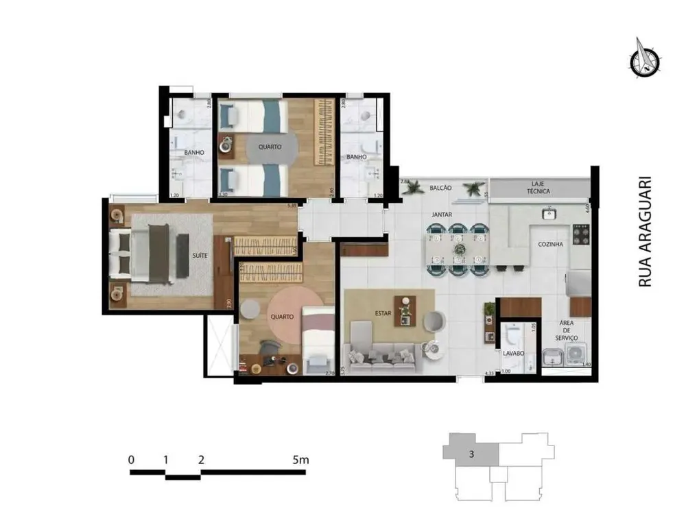 Apartamento, 3 quartos, 86 m² - Foto 7