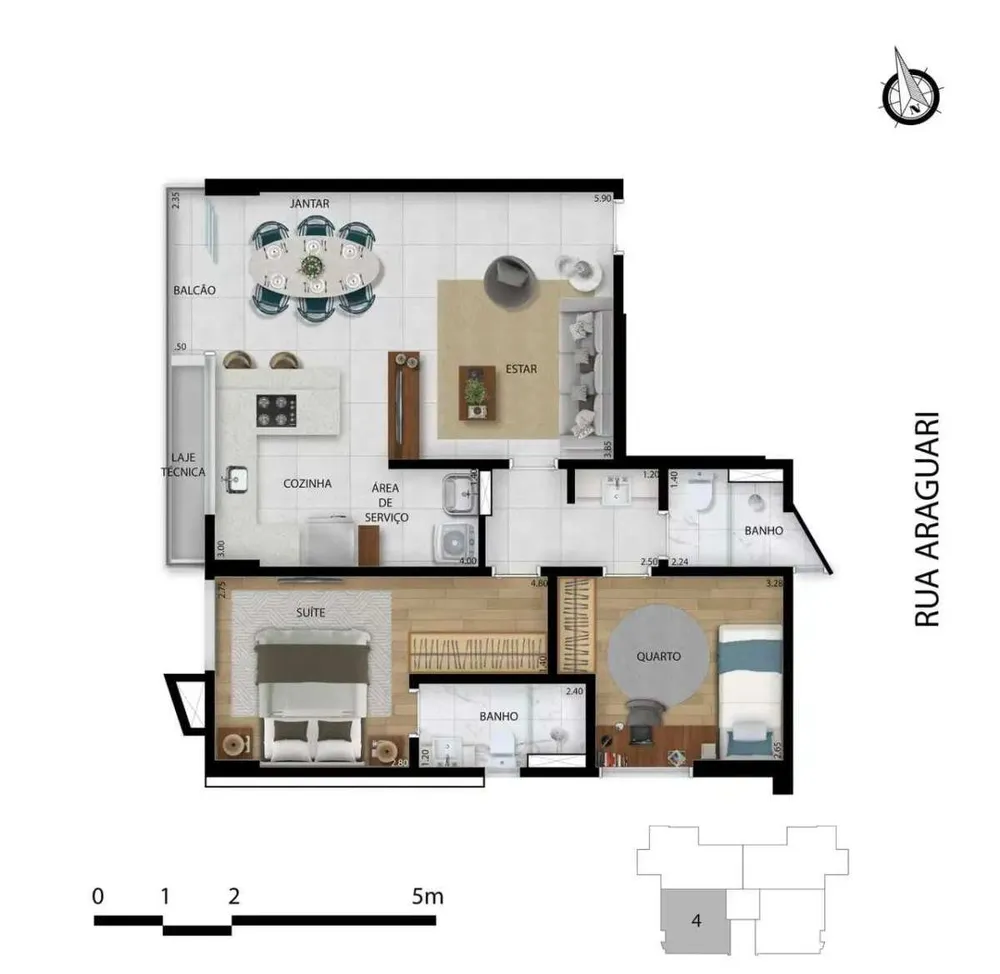 Apartamento, 2 quartos, 67 m² - Foto 5