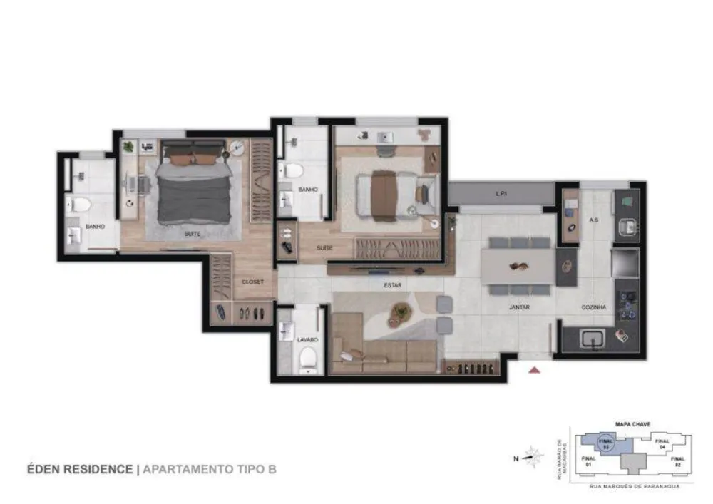 Apartamento, 2 quartos, 65 m² - Foto 8
