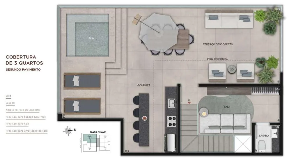 Cobertura, 3 quartos, 156 m² - Foto 10