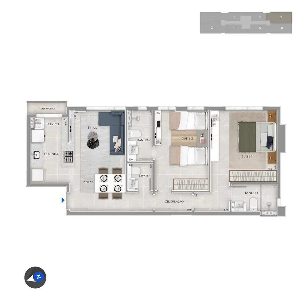 Apartamento, 2 quartos, 59 m² - Foto 3