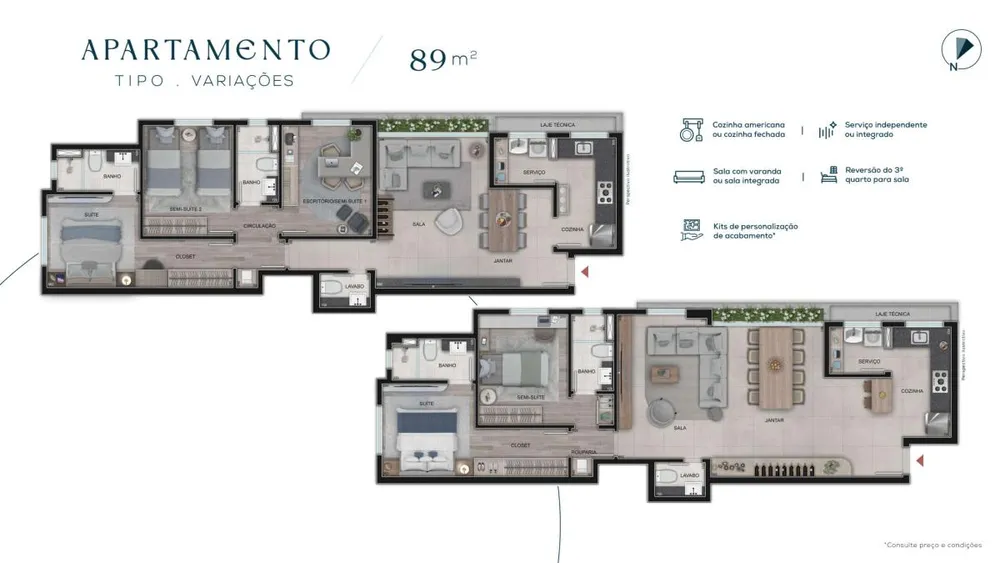 Apartamento, 3 quartos, 89 m² - Foto 9