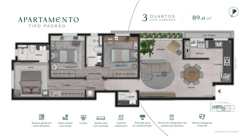 Apartamento, 3 quartos, 89 m² - Foto 8
