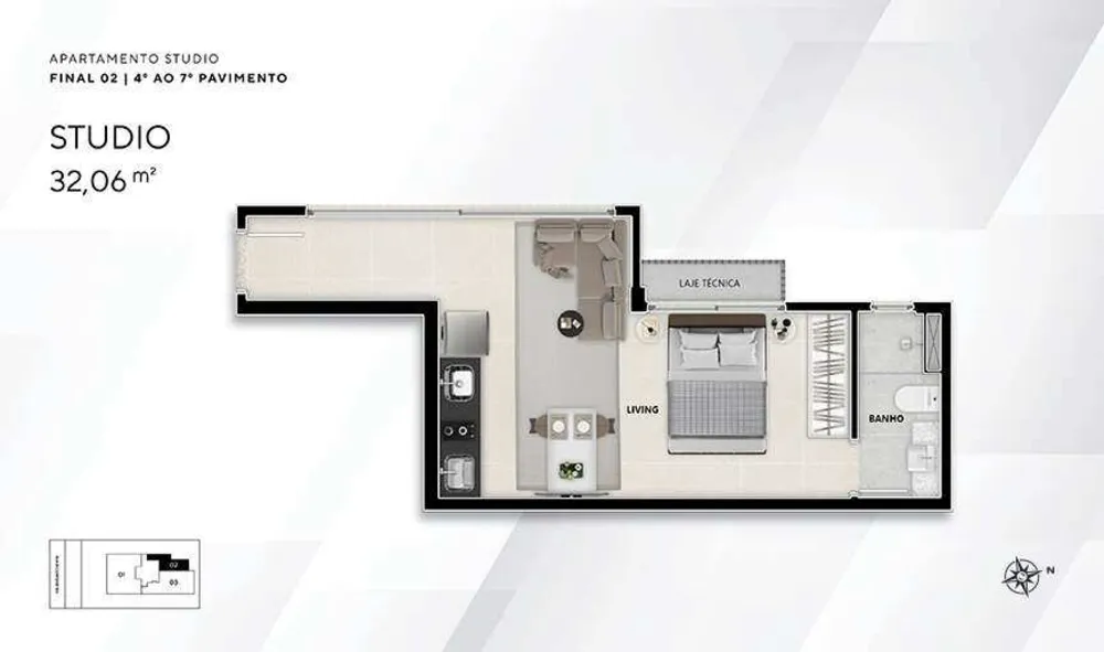 Apartamento, 1 quarto, 32 m² - Foto 5