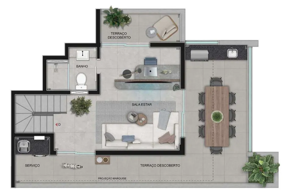 Cobertura, 2 quartos, 75 m² - Foto 2