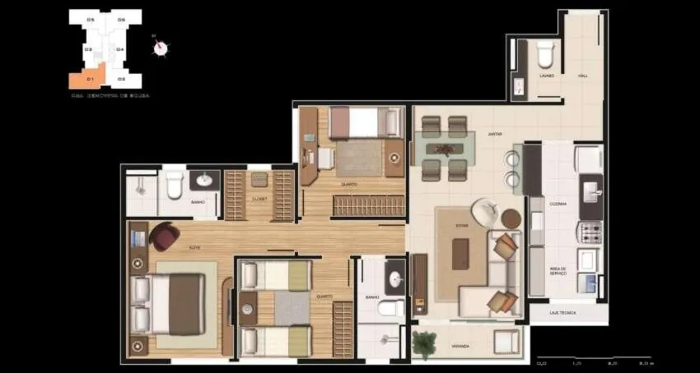 Apartamento, 3 quartos, 84 m² - Foto 2