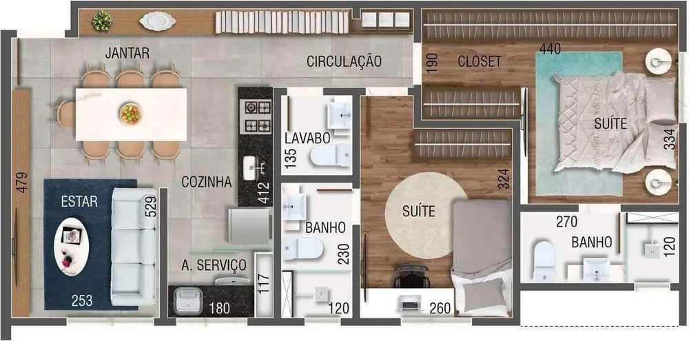Apartamento, 2 quartos, 64 m² - Foto 6