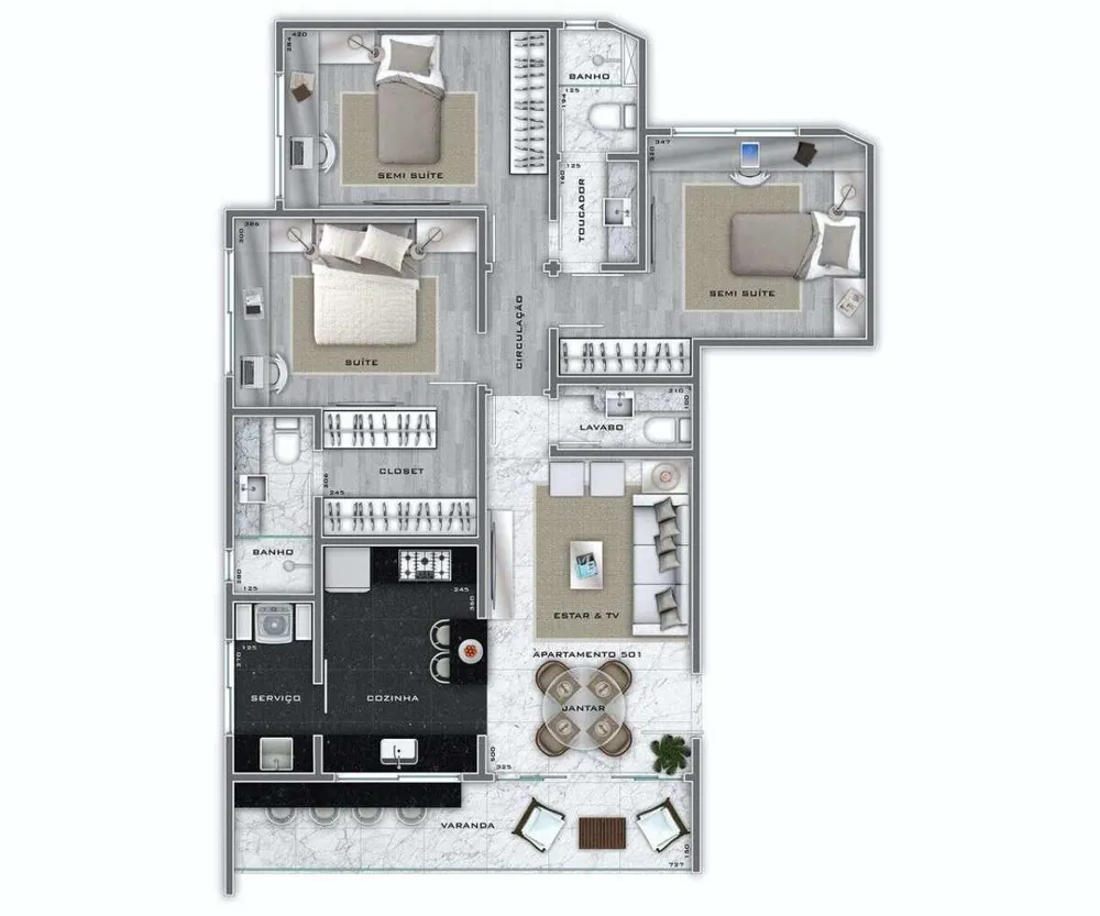 Apartamento, 3 quartos, 109 m² - Foto 2