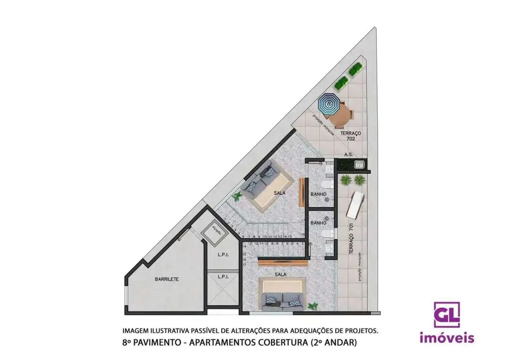 Cobertura, 1 quarto, 60 m² - Foto 14