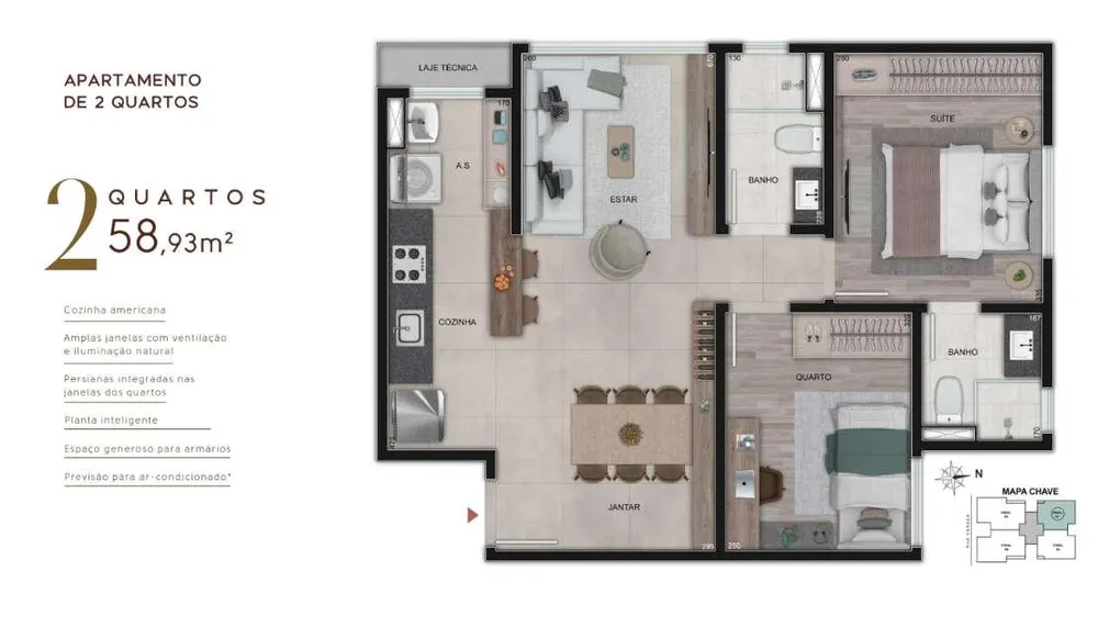 Cobertura, 2 quartos, 117 m² - Foto 6