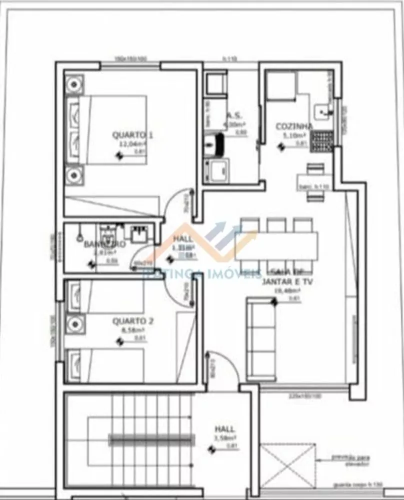 Apartamento à venda com 2 quartos, 60m² - Foto 2