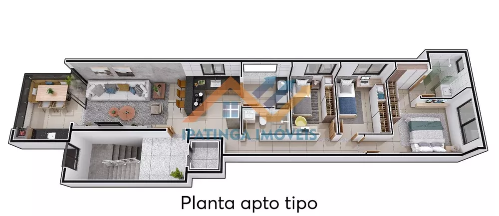 Apartamento à venda com 3 quartos, 100m² - Foto 2