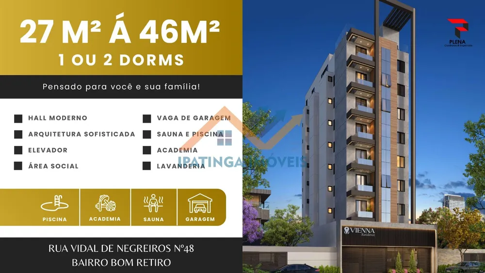 Apartamento, 1 quarto, 27 m² - Foto 1