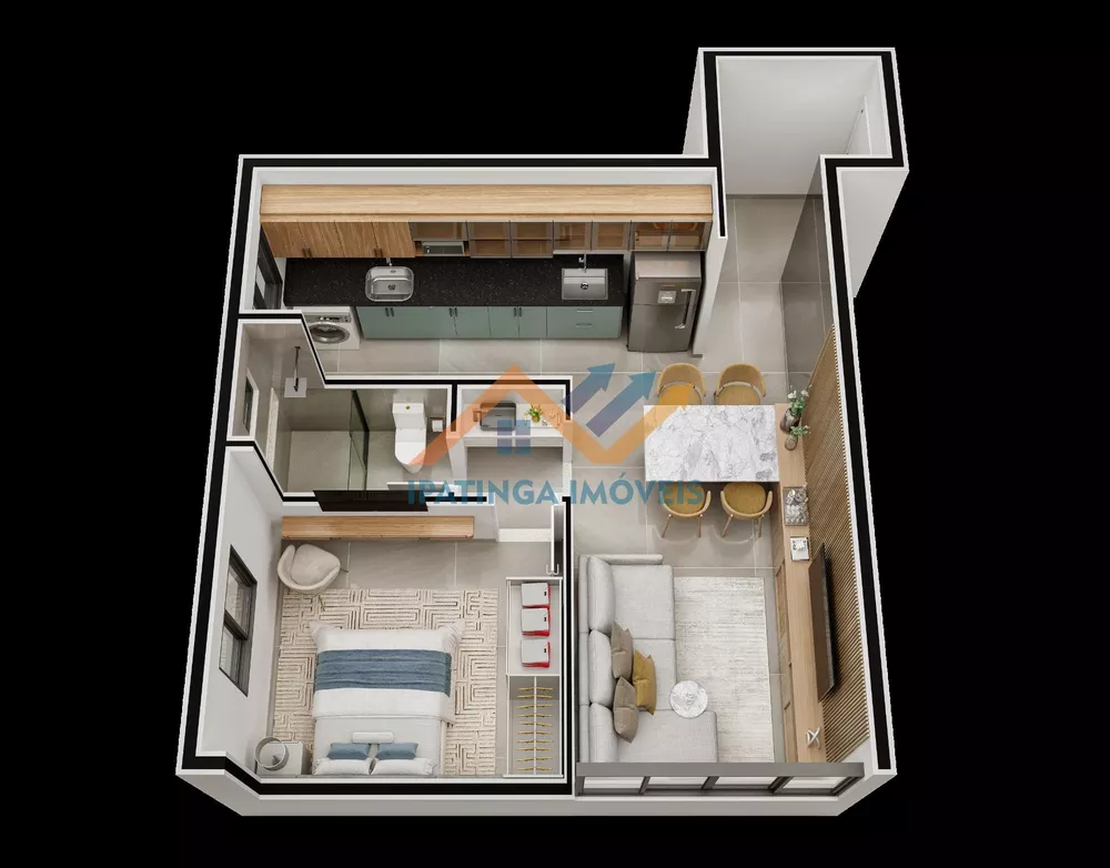 Kitnet-Studio, 38 m² - Foto 7