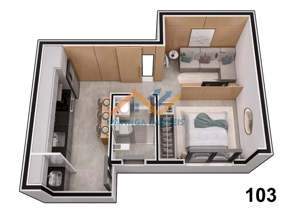 Kitnet-Studio, 30 m² - Foto 8