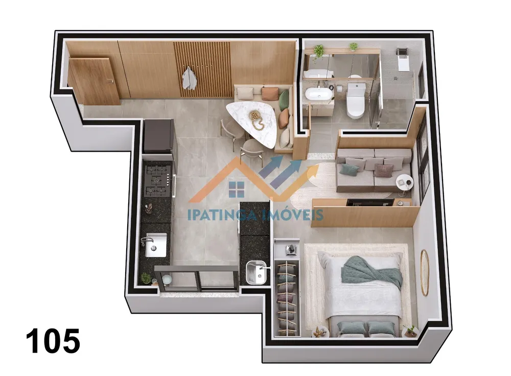 Kitnet-Studio, 30 m² - Foto 18
