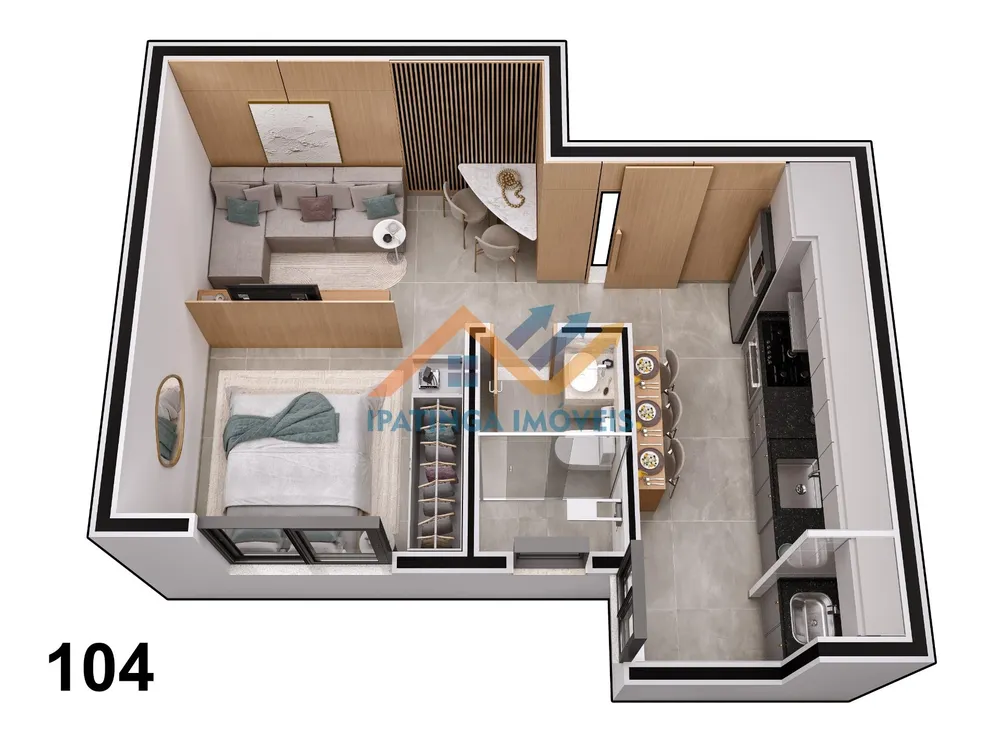Kitnet-Studio, 30 m² - Foto 17