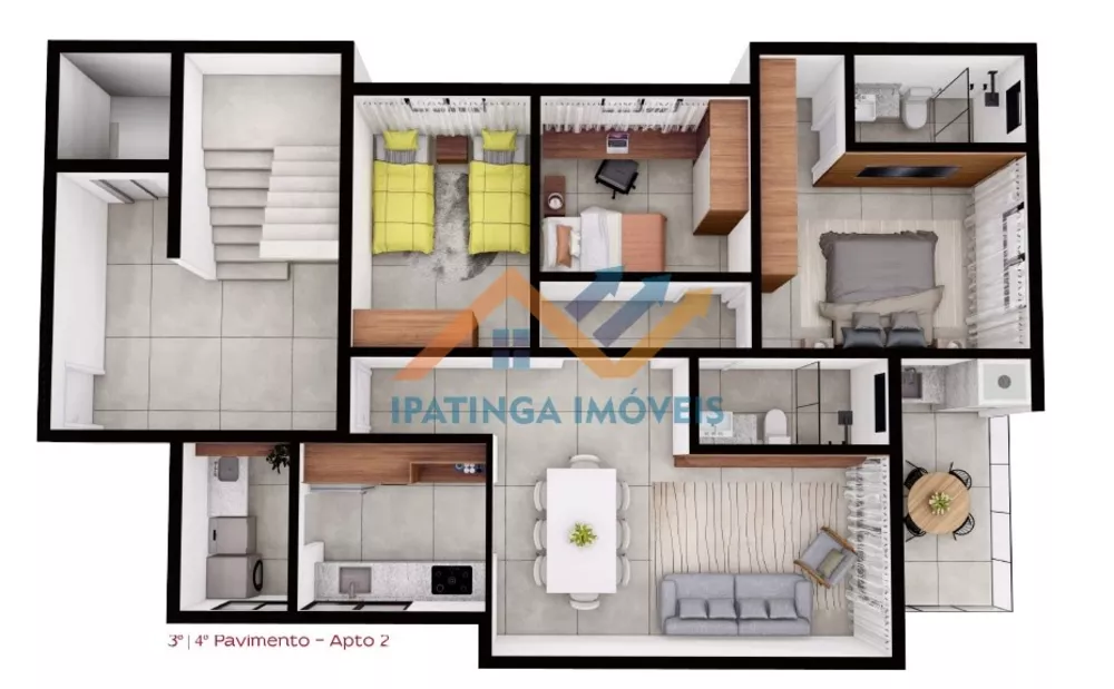 Apartamento, 2 quartos, 105 m² - Foto 2