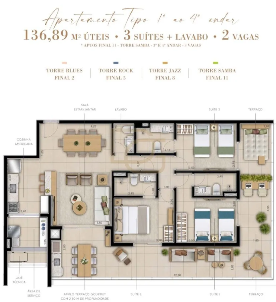 Apartamento, 3 quartos, 136 m² - Foto 4