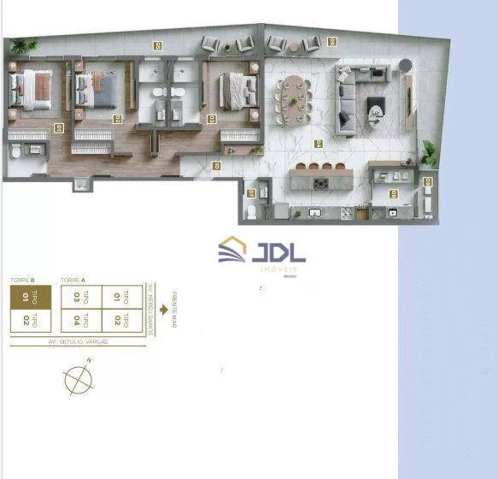 Apartamento, 3 quartos, 158 m² - Foto 2