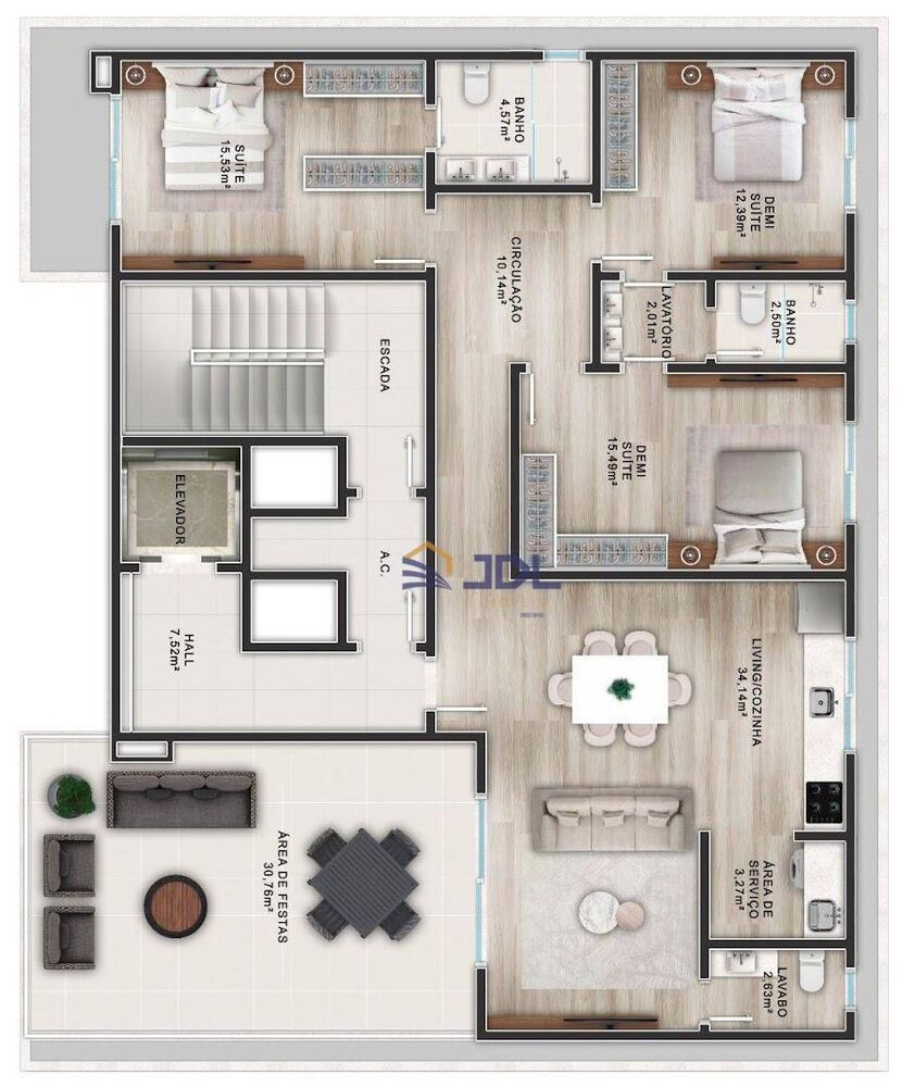 Apartamento, 2 quartos, 86 m² - Foto 2
