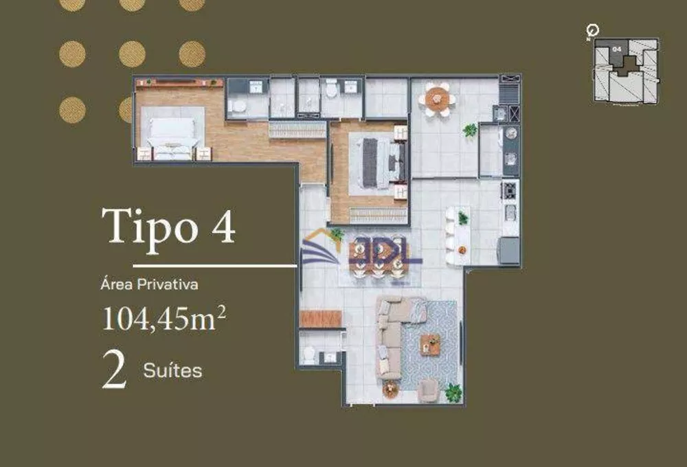 Apartamento, 2 quartos, 104 m² - Foto 3