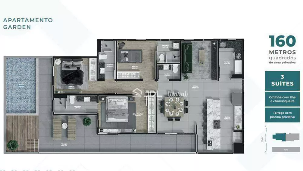Apartamento, 3 quartos, 160 m² - Foto 1
