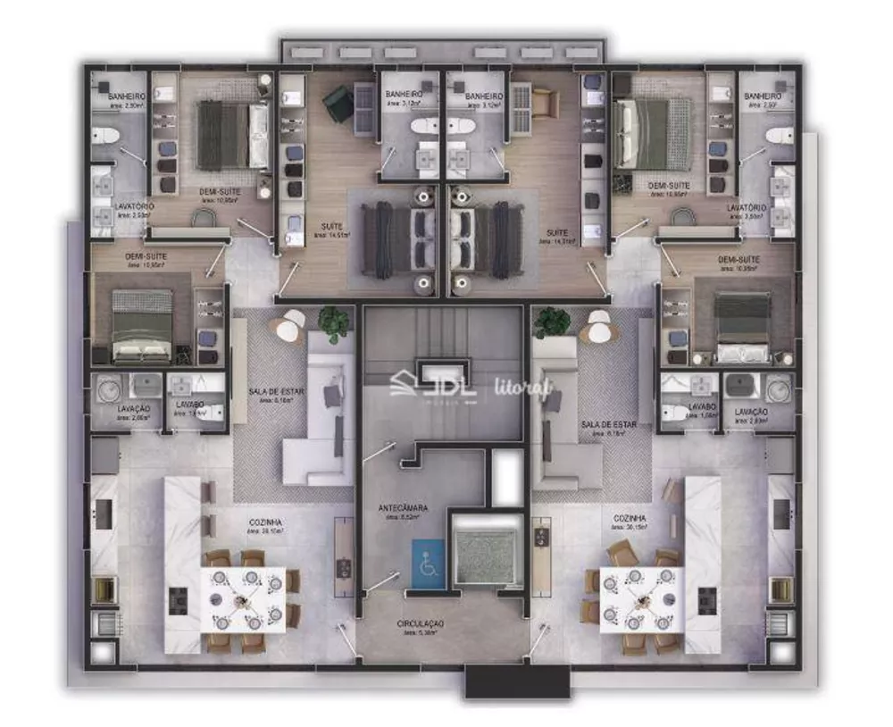 Apartamento, 3 quartos, 93 m² - Foto 1
