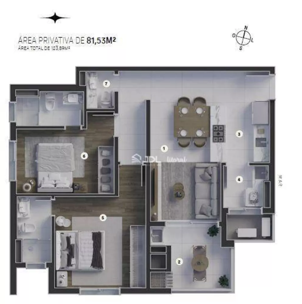 Apartamento, 2 quartos, 81 m² - Foto 1
