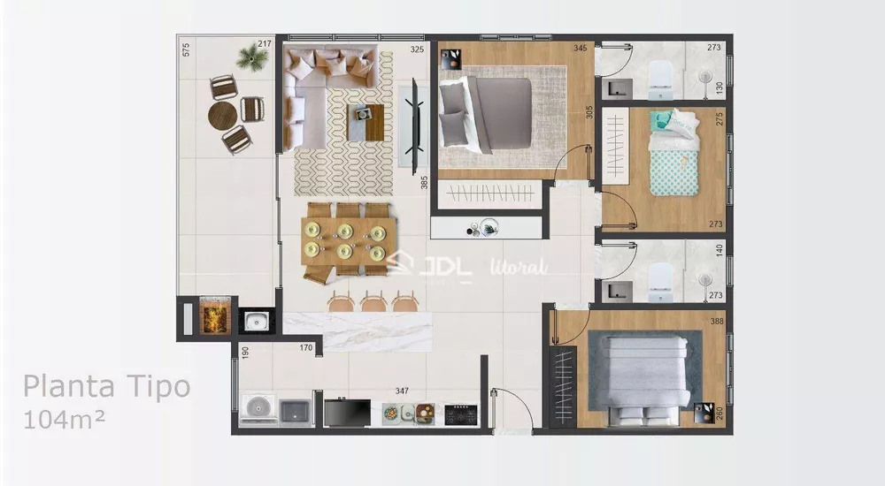 Apartamento, 3 quartos, 104 m² - Foto 8