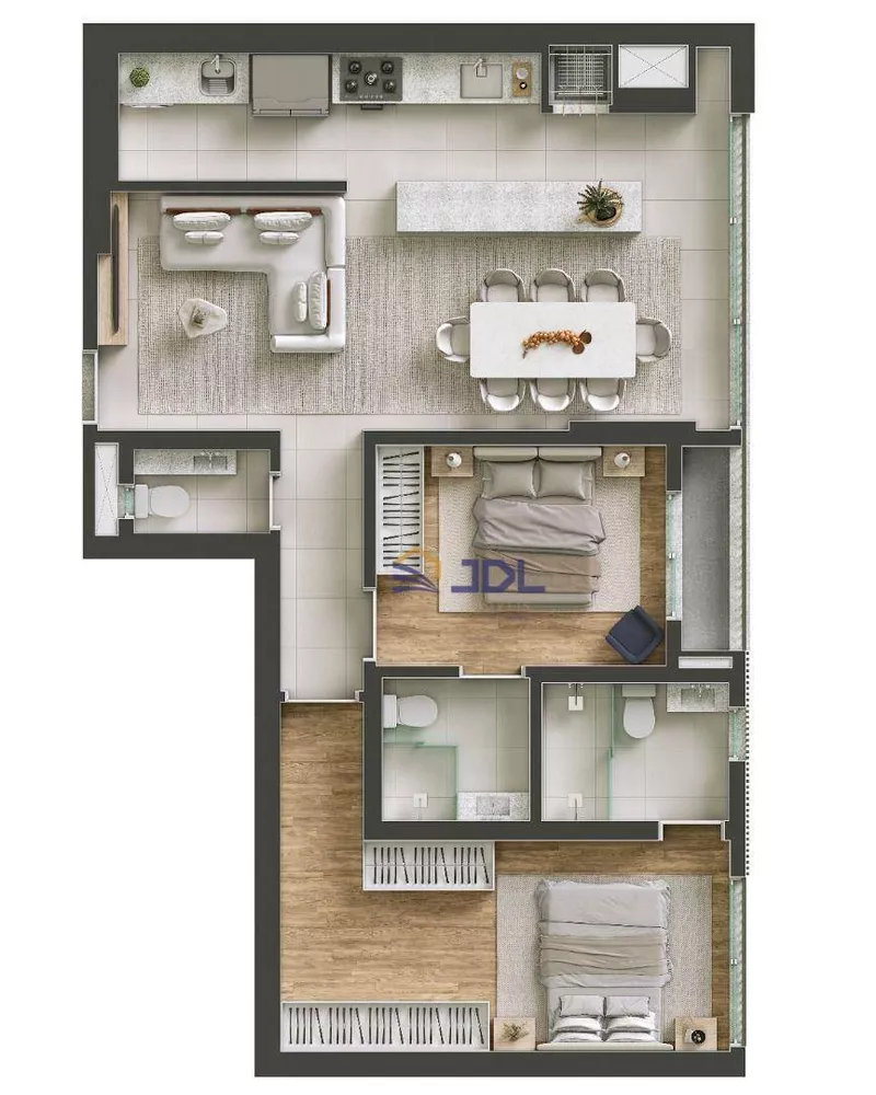 Apartamento, 2 quartos, 80 m² - Foto 4