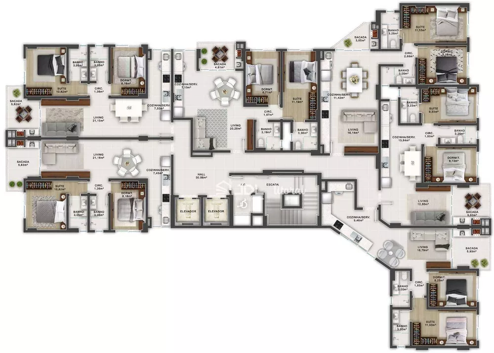 Apartamento, 2 quartos, 69 m² - Foto 3