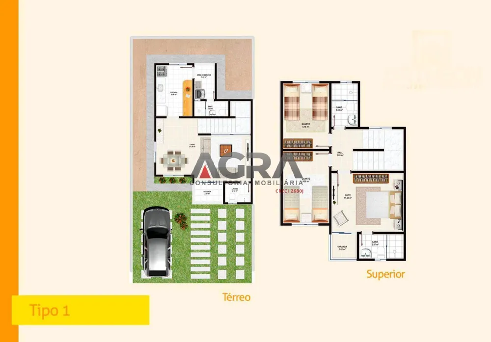 Casa de Condomínio, 3 quartos - Foto 2