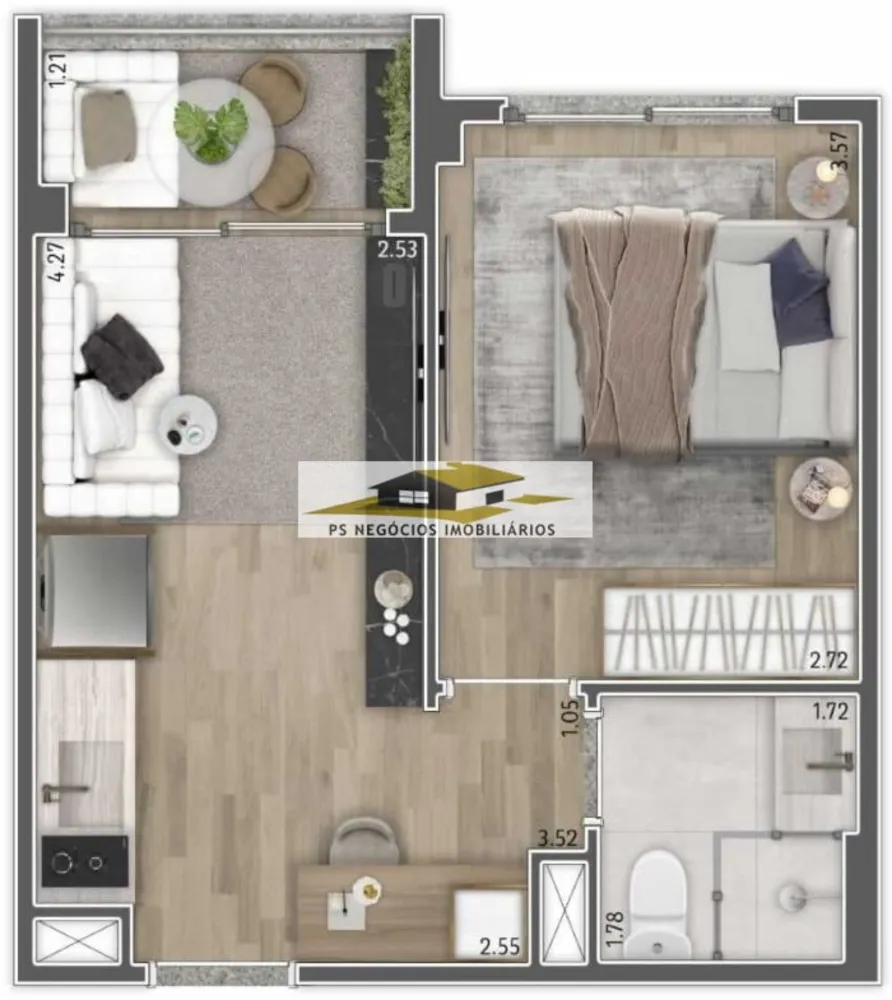 Apartamento, 1 quarto, 30 m² - Foto 16