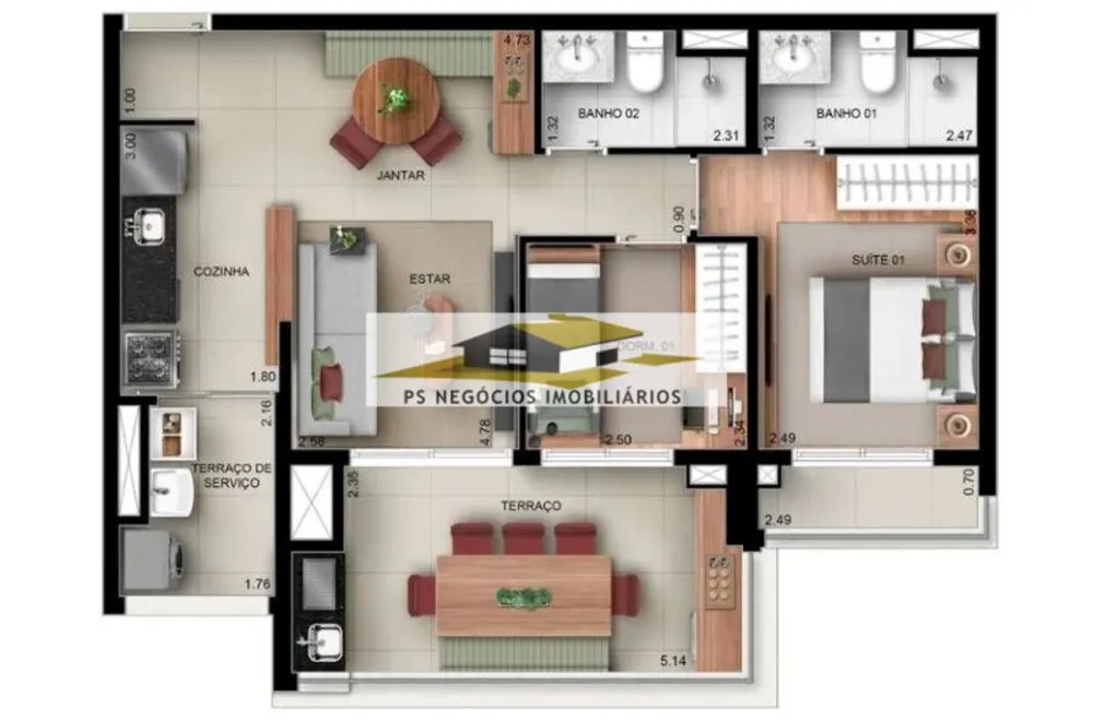 Apartamento, 2 quartos, 71 m² - Foto 10
