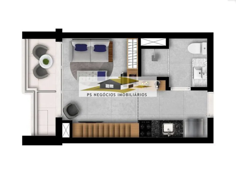 Apartamento, 1 quarto, 23 m² - Foto 3